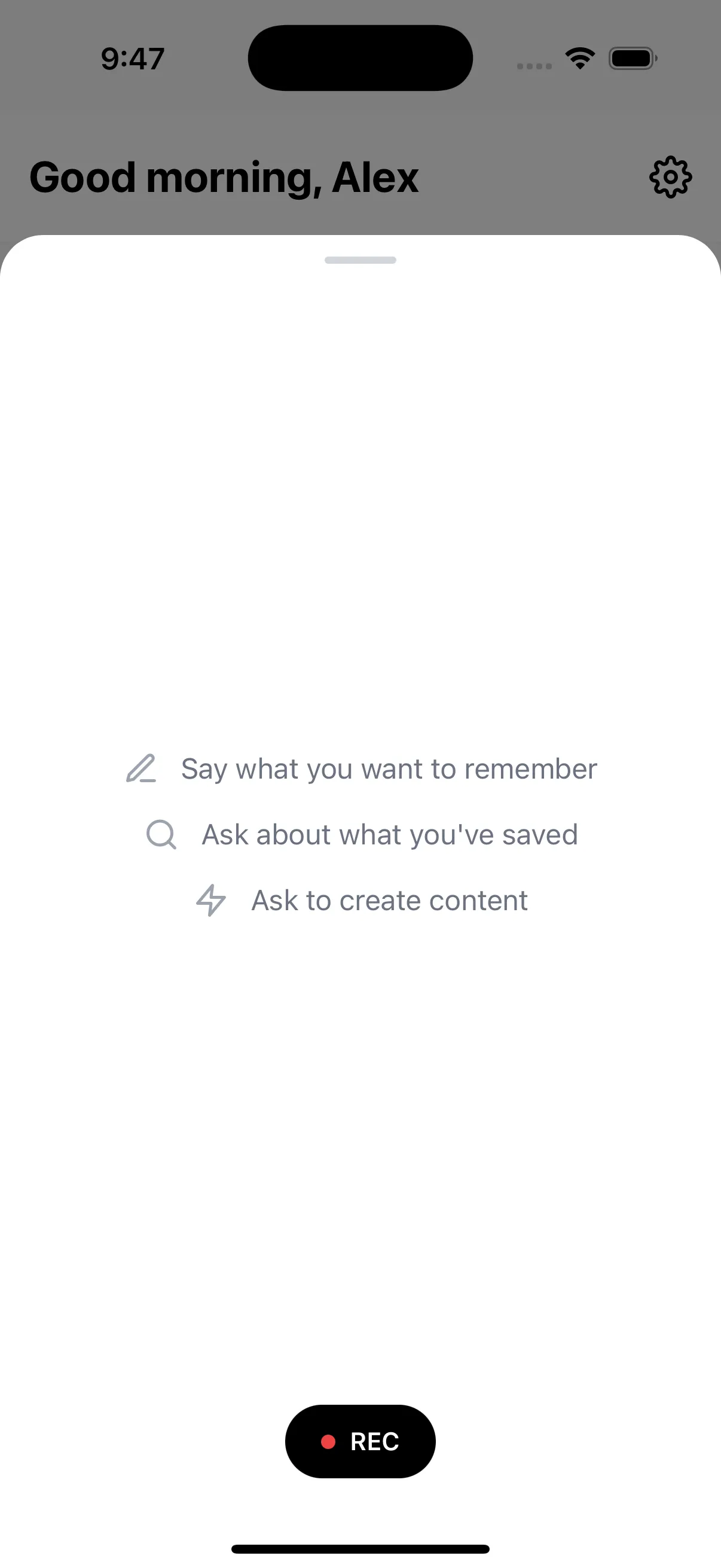 Recording a voice note